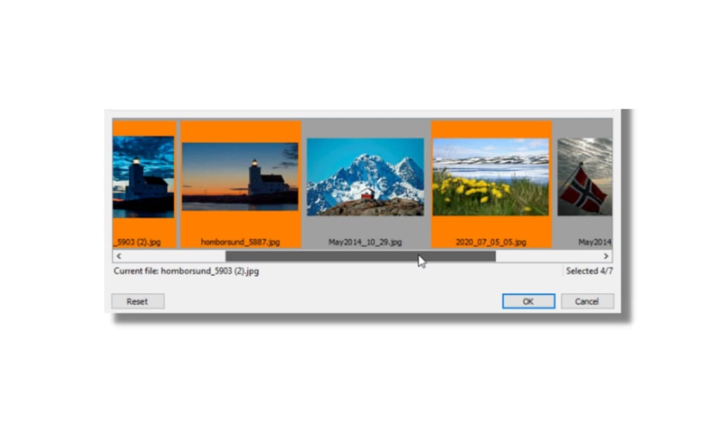 The Filmstrip View in the new FotoStation metadata editor