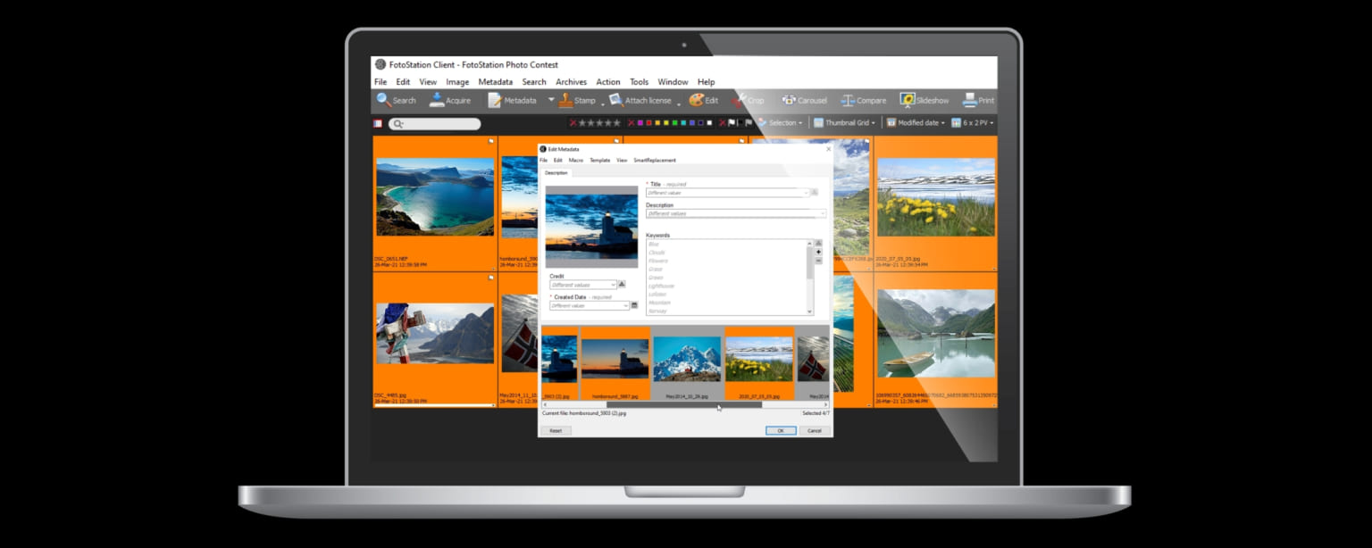 The new FotoStation metadata editor